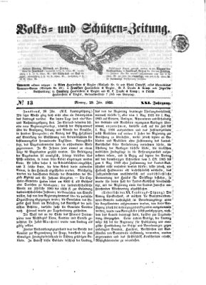 Volks- und Schützenzeitung Montag 29. Januar 1866