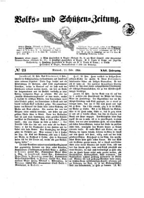 Volks- und Schützenzeitung Mittwoch 21. Februar 1866