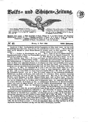 Volks- und Schützenzeitung Montag 9. April 1866