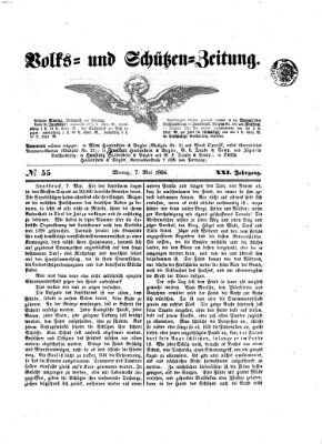 Volks- und Schützenzeitung Montag 7. Mai 1866