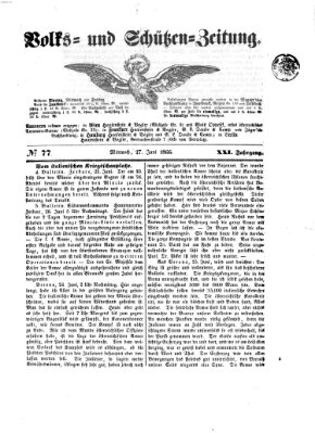 Volks- und Schützenzeitung Mittwoch 27. Juni 1866