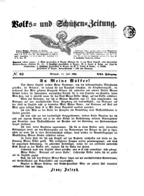 Volks- und Schützenzeitung Mittwoch 11. Juli 1866