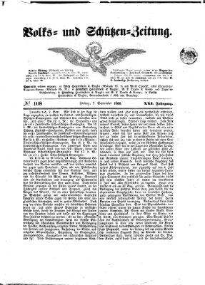 Volks- und Schützenzeitung Freitag 7. September 1866