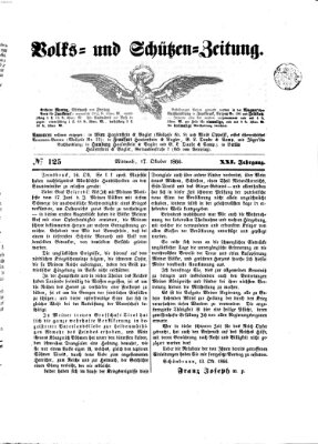 Volks- und Schützenzeitung Mittwoch 17. Oktober 1866