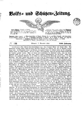 Volks- und Schützenzeitung Mittwoch 7. November 1866