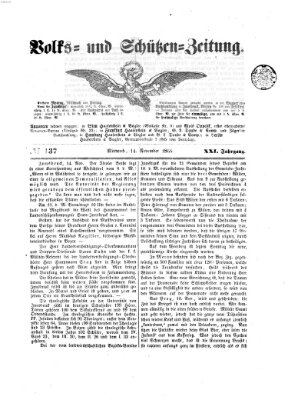 Volks- und Schützenzeitung Mittwoch 14. November 1866