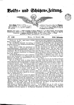 Volks- und Schützenzeitung Montag 19. November 1866