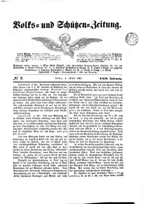 Volks- und Schützenzeitung Freitag 4. Januar 1867