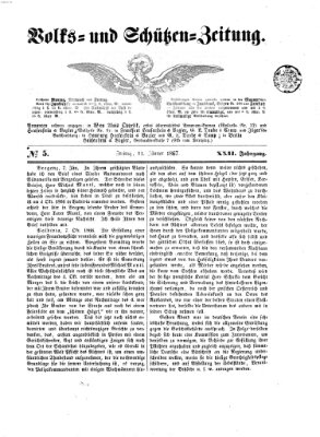 Volks- und Schützenzeitung Freitag 11. Januar 1867