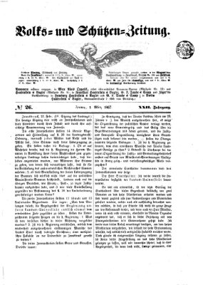 Volks- und Schützenzeitung Freitag 1. März 1867