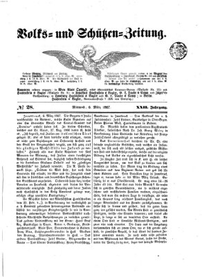 Volks- und Schützenzeitung Mittwoch 6. März 1867