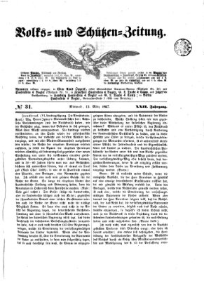 Volks- und Schützenzeitung Mittwoch 13. März 1867