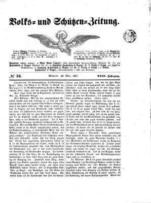 Volks- und Schützenzeitung Mittwoch 20. März 1867