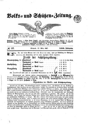 Volks- und Schützenzeitung Mittwoch 27. März 1867