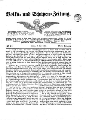 Volks- und Schützenzeitung Freitag 5. April 1867