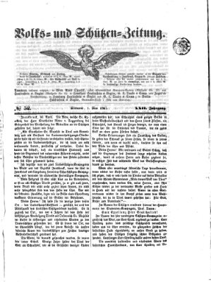 Volks- und Schützenzeitung Mittwoch 1. Mai 1867