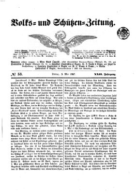 Volks- und Schützenzeitung Freitag 3. Mai 1867