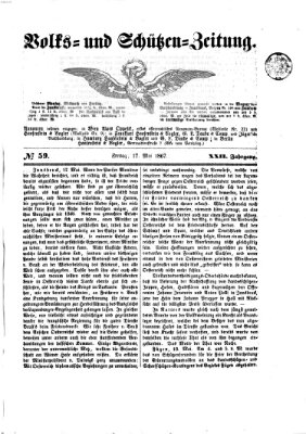 Volks- und Schützenzeitung Freitag 17. Mai 1867