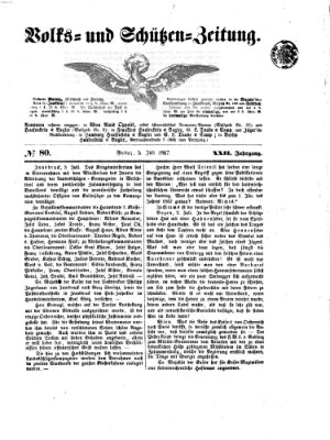 Volks- und Schützenzeitung Freitag 5. Juli 1867