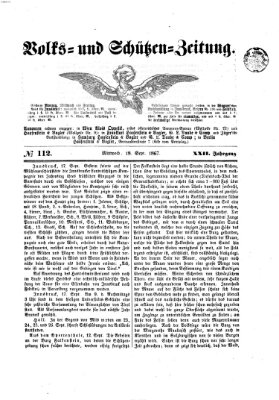 Volks- und Schützenzeitung Mittwoch 18. September 1867