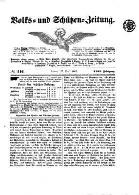 Volks- und Schützenzeitung Freitag 27. September 1867