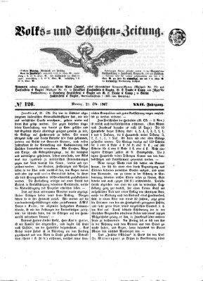 Volks- und Schützenzeitung Montag 21. Oktober 1867