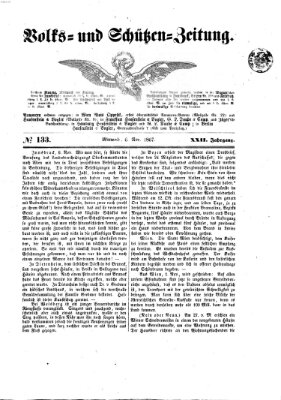 Volks- und Schützenzeitung Mittwoch 6. November 1867