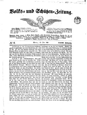 Volks- und Schützenzeitung Montag 13. Januar 1868