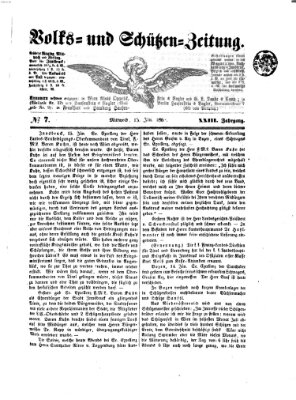 Volks- und Schützenzeitung Mittwoch 15. Januar 1868