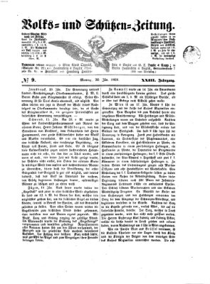 Volks- und Schützenzeitung Montag 20. Januar 1868