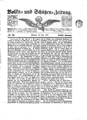 Volks- und Schützenzeitung Mittwoch 29. Januar 1868