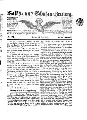 Volks- und Schützenzeitung Montag 24. Februar 1868