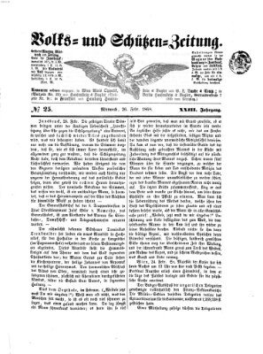 Volks- und Schützenzeitung Mittwoch 26. Februar 1868