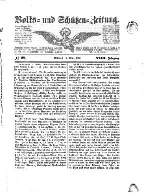 Volks- und Schützenzeitung Mittwoch 4. März 1868