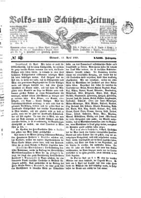 Volks- und Schützenzeitung Mittwoch 15. April 1868