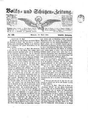 Volks- und Schützenzeitung Mittwoch 29. April 1868