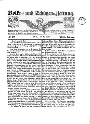 Volks- und Schützenzeitung Montag 18. Mai 1868