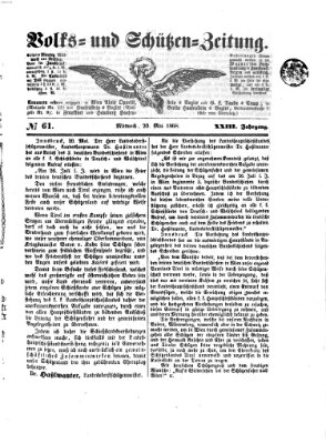 Volks- und Schützenzeitung Mittwoch 20. Mai 1868