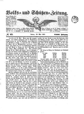 Volks- und Schützenzeitung Freitag 29. Mai 1868