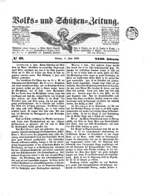 Volks- und Schützenzeitung Freitag 5. Juni 1868