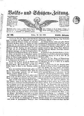 Volks- und Schützenzeitung Freitag 24. Juli 1868