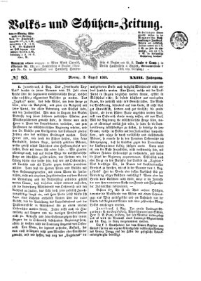 Volks- und Schützenzeitung Montag 3. August 1868