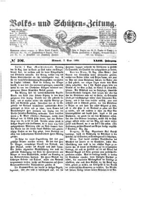 Volks- und Schützenzeitung Mittwoch 2. September 1868