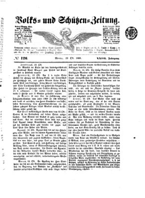 Volks- und Schützenzeitung Montag 19. Oktober 1868