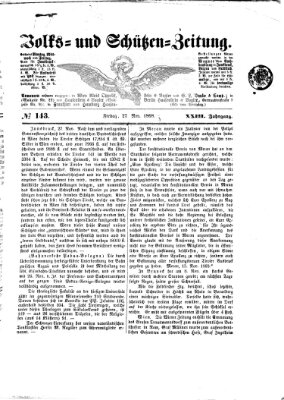 Volks- und Schützenzeitung Freitag 27. November 1868