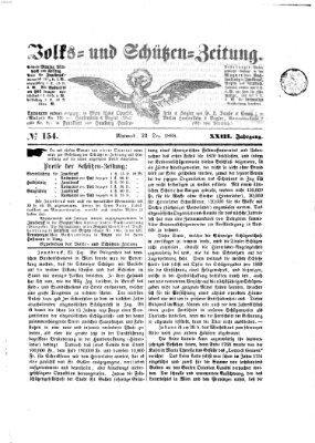 Volks- und Schützenzeitung Mittwoch 23. Dezember 1868