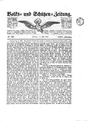 Volks- und Schützenzeitung Dienstag 18. Mai 1869