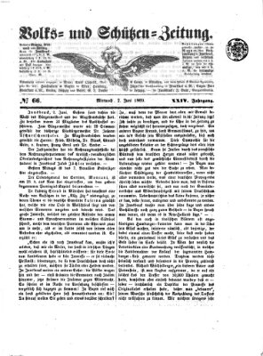 Volks- und Schützenzeitung Mittwoch 2. Juni 1869