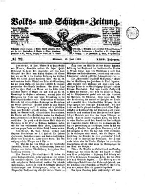 Volks- und Schützenzeitung Mittwoch 16. Juni 1869