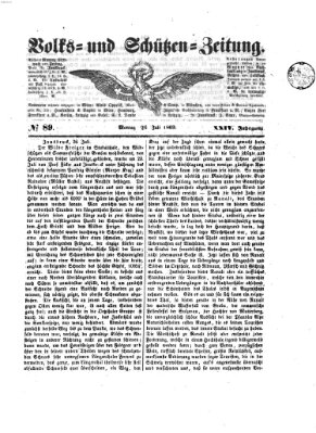 Volks- und Schützenzeitung Montag 26. Juli 1869